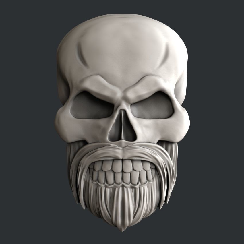 3d STL models for CNC set 4 models skulls 3D model_5