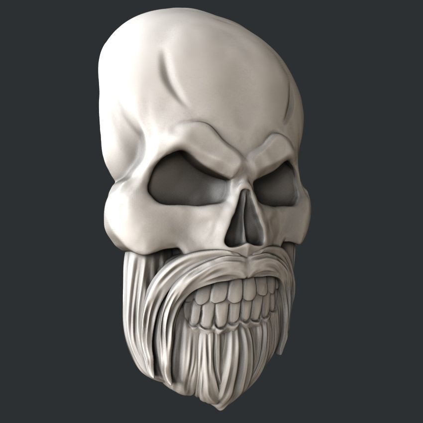 3d STL models for CNC set 4 models skulls 3D model_6