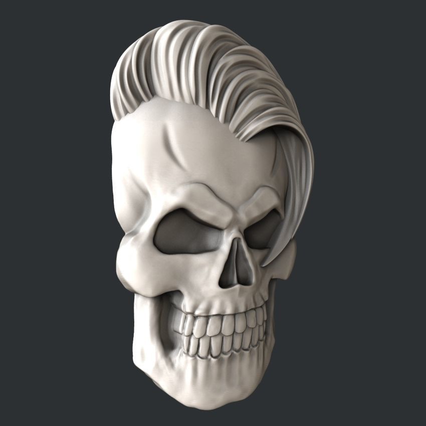 3d STL models for CNC set 4 models skulls 3D model_8