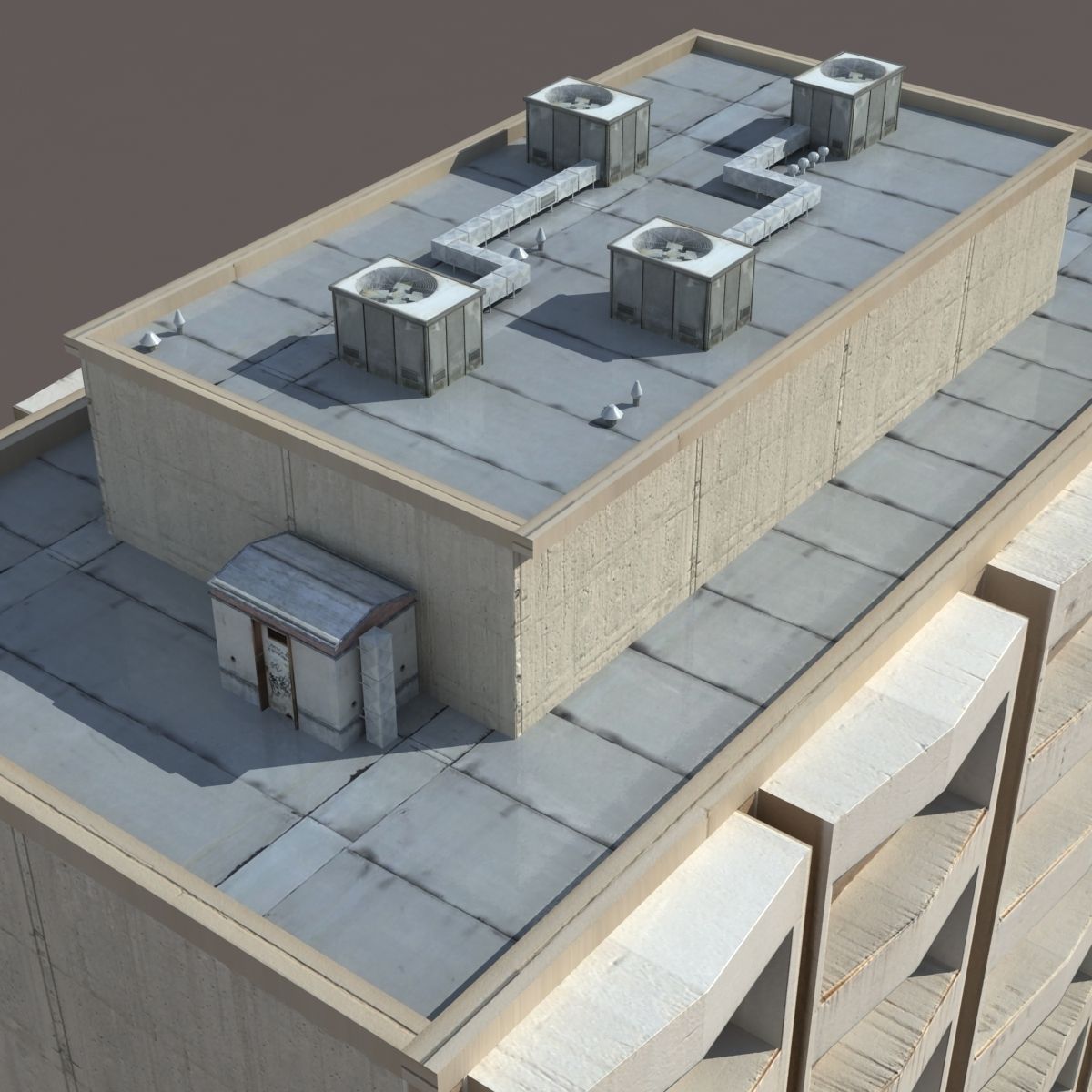 Residential Building 10 Low-poly 3D model_4