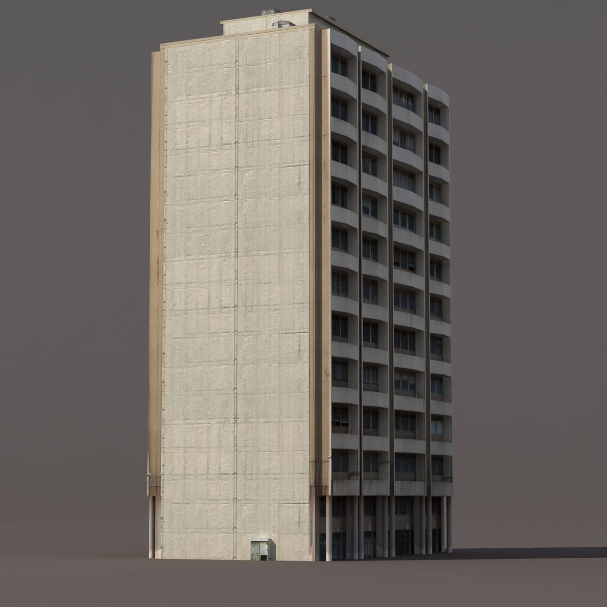 Residential Building 10 Low-poly 3D model_1