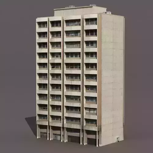 Residential Building 10 Low-poly 3D model