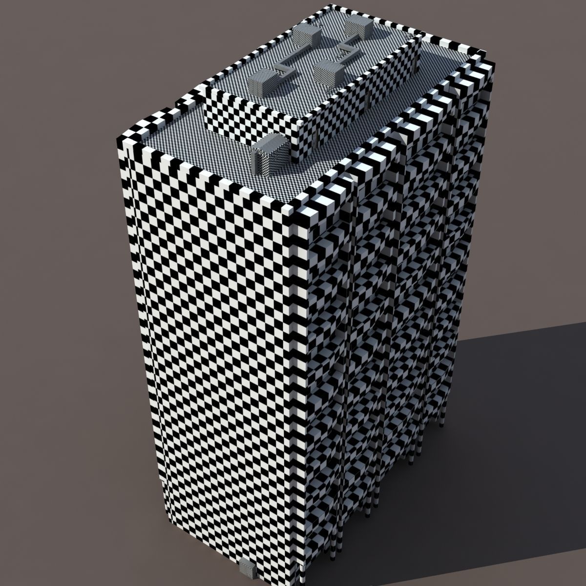 Residential Building 10 Low-poly 3D model_6