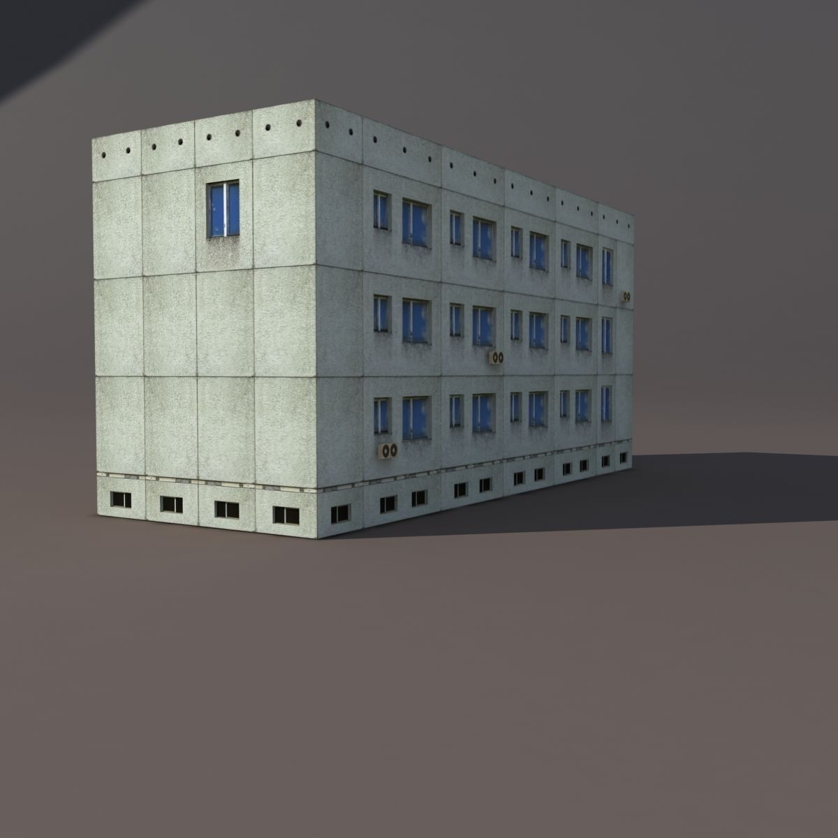 Residential Building 6 Low-poly 3D model_1