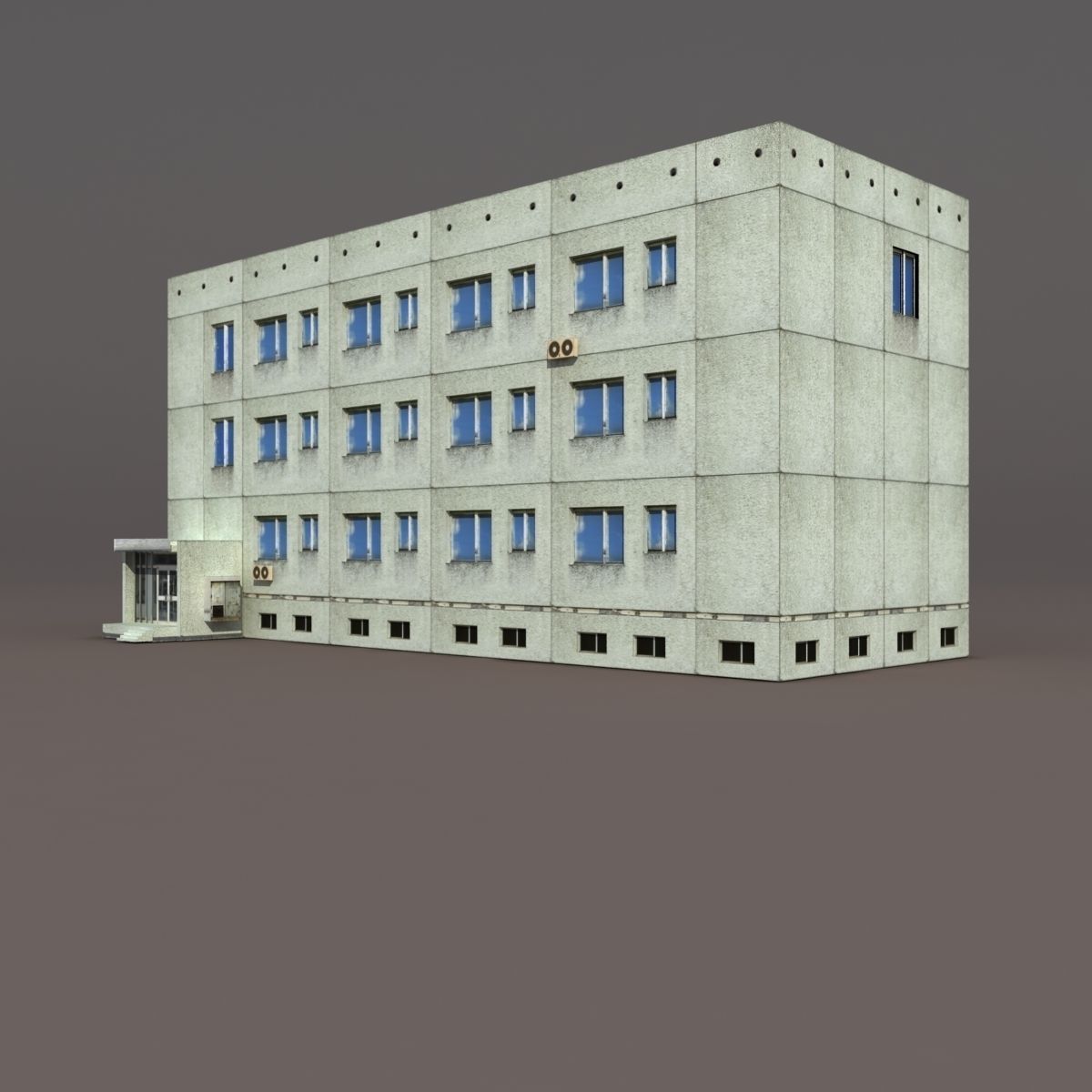 Residential Building 6 Low-poly 3D model_3