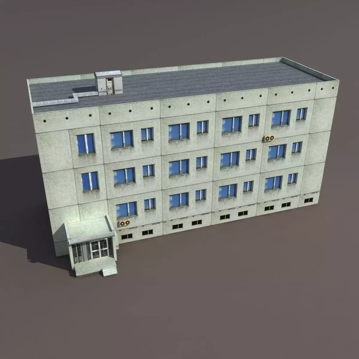 Residential Building 6 Low-poly 3D model_0