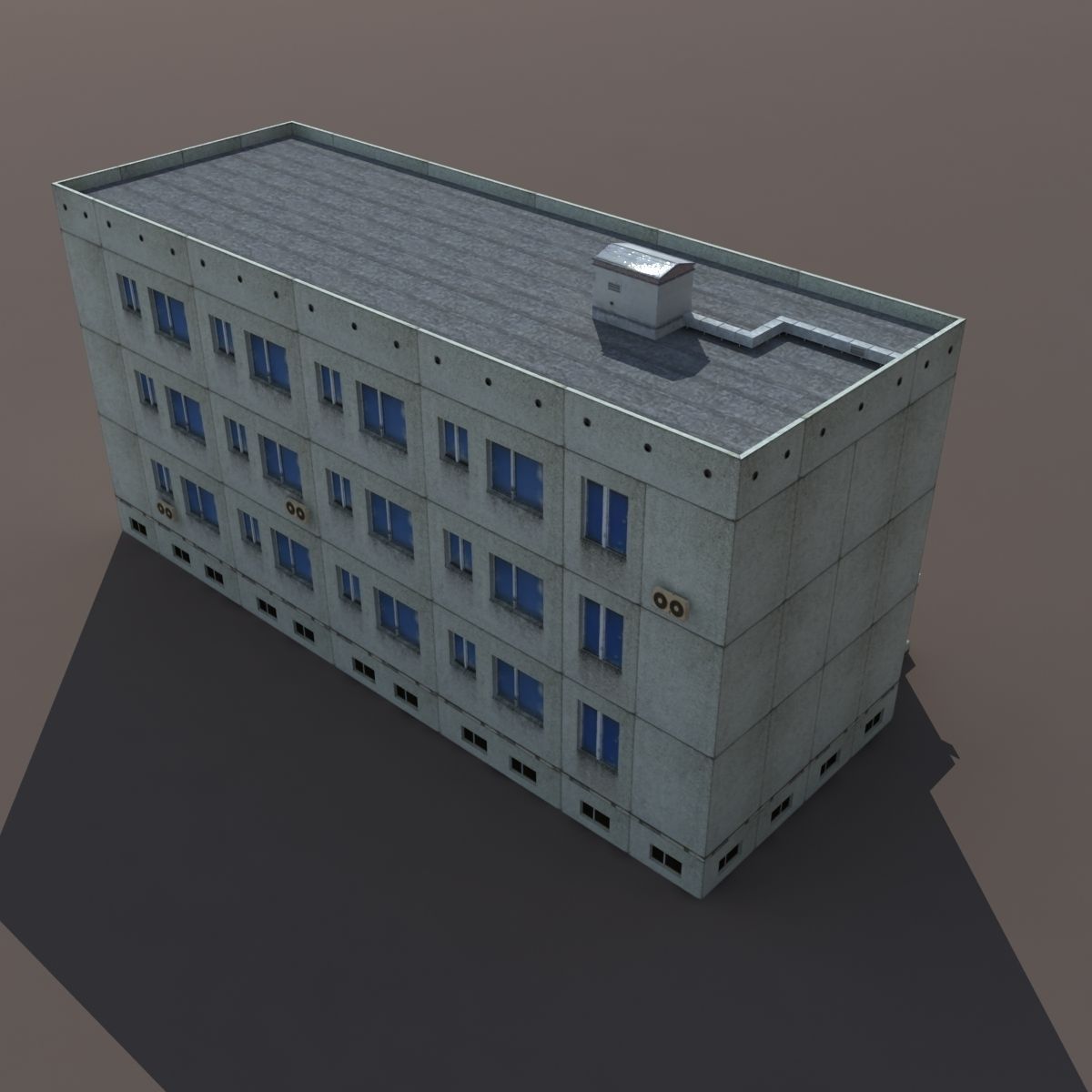 Residential Building 6 Low-poly 3D model_5