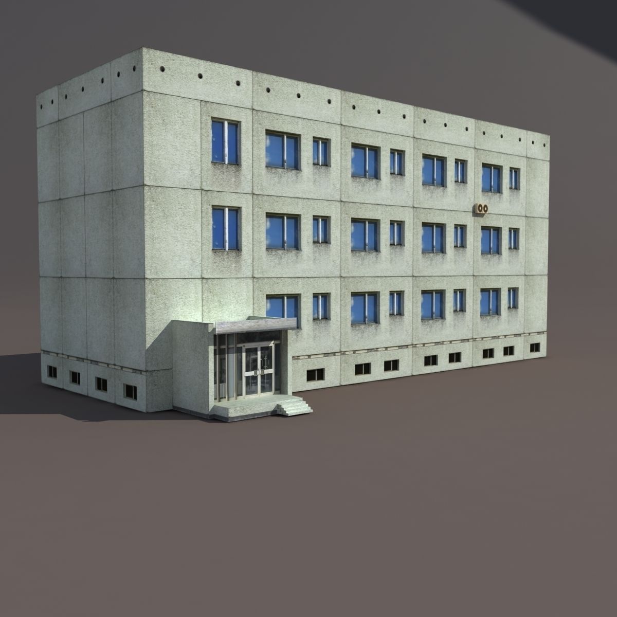 Residential Building 6 Low-poly 3D model_2