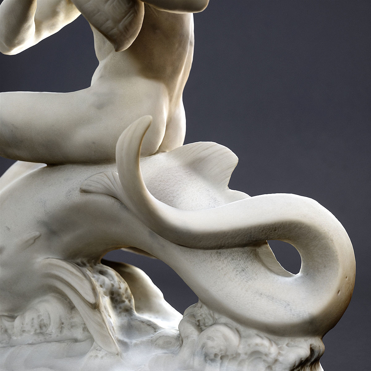 Arion assis sur le dauphin Orsay 3D print model_7