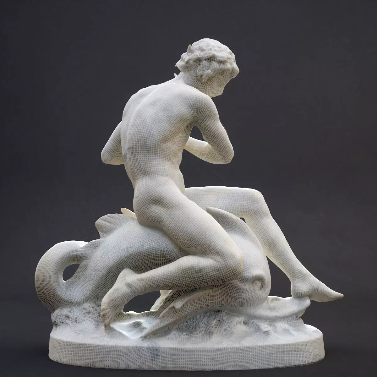 Arion assis sur le dauphin Orsay 3D print model_0