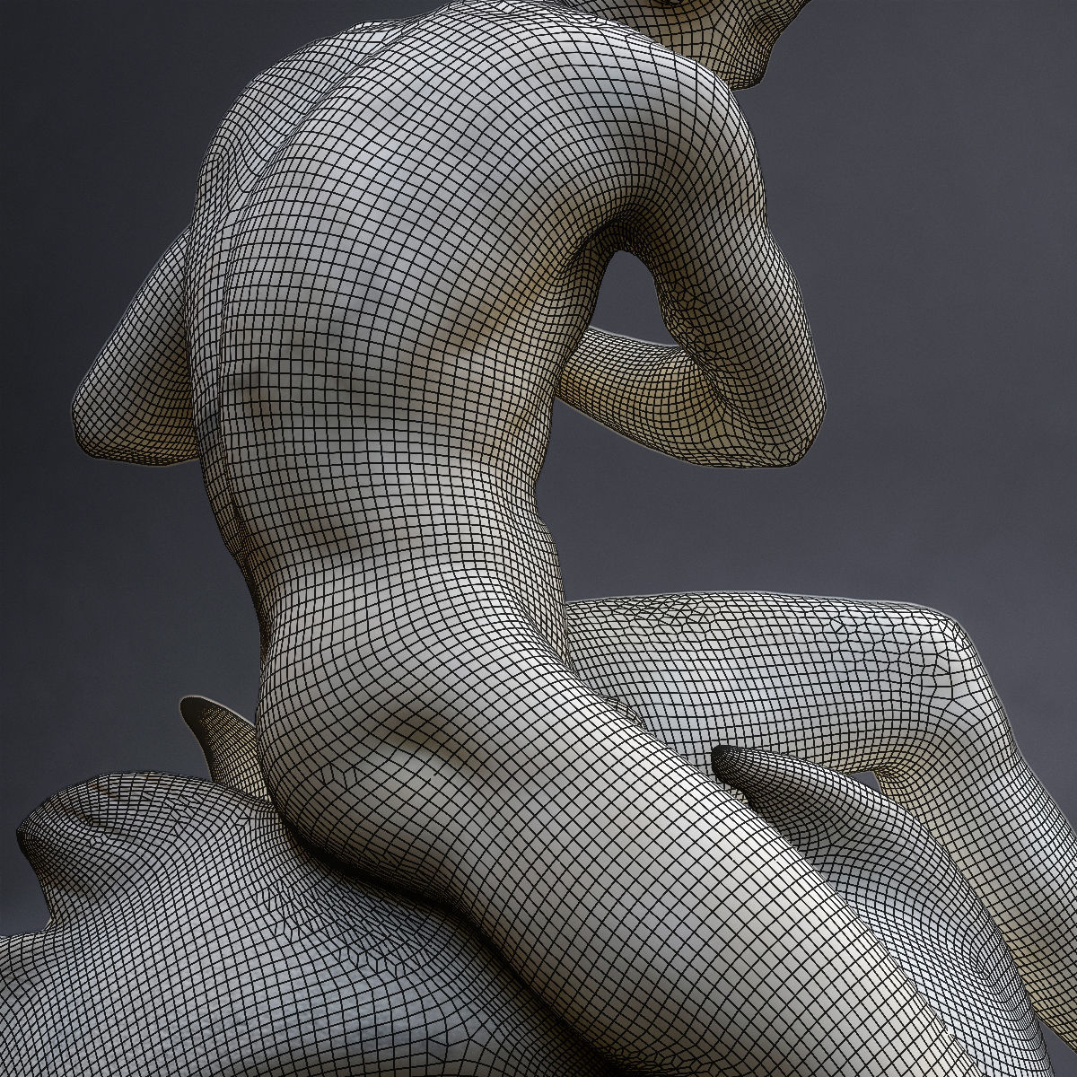 Arion assis sur le dauphin Orsay 3D print model_5