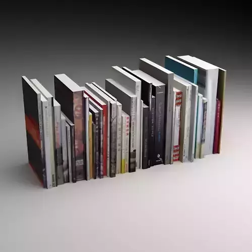 books Low-poly 3D model