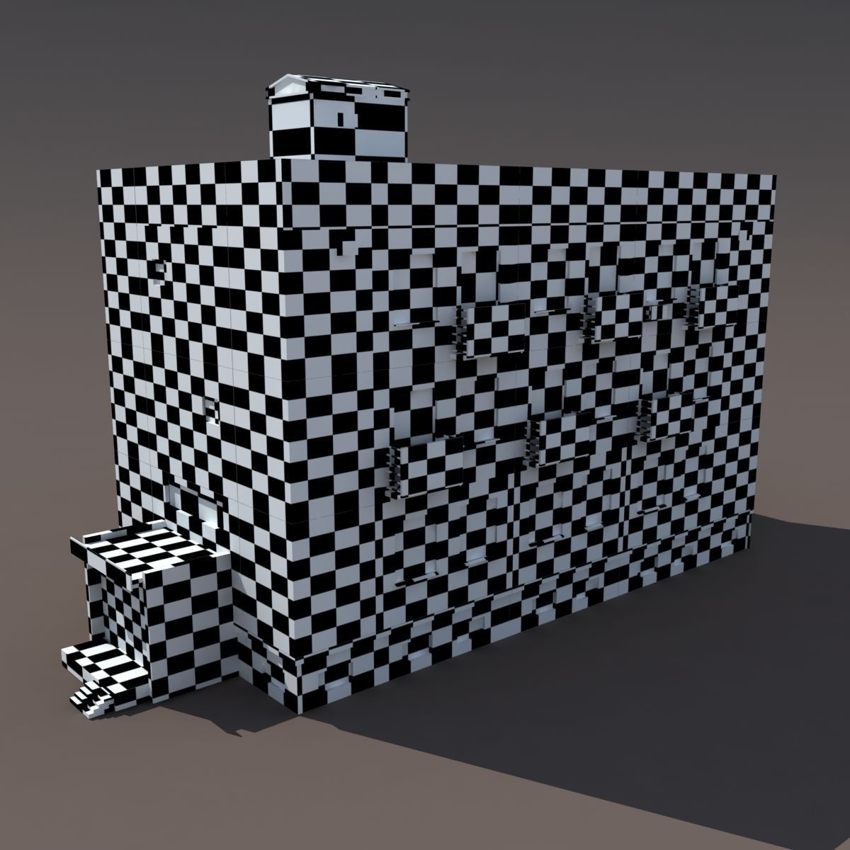 Residential Building 7 Low-poly 3D model_4