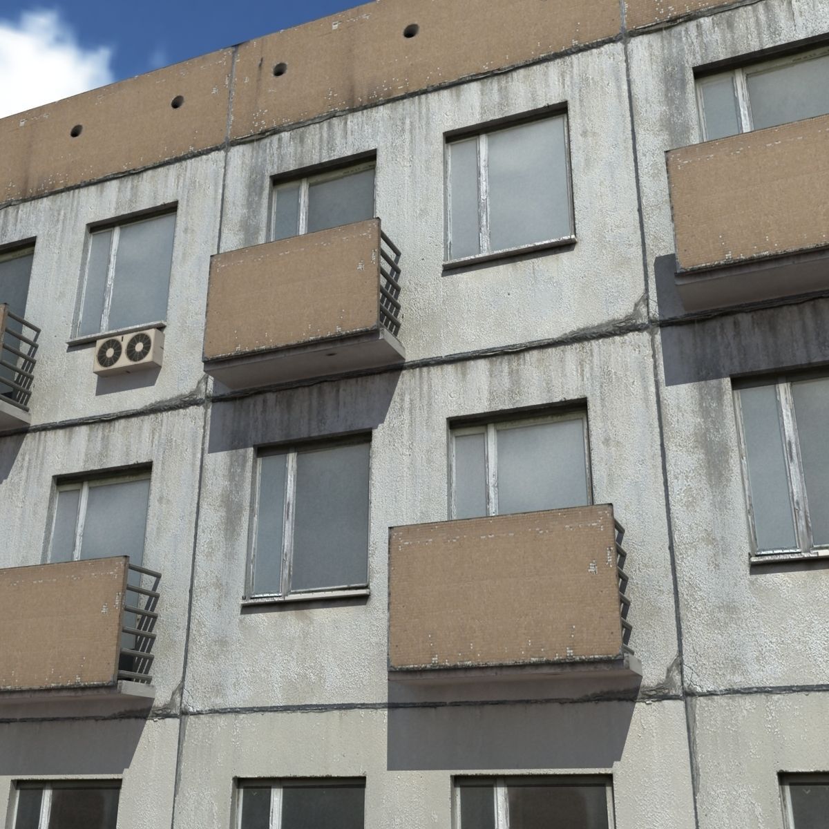 Residential Building 7 Low-poly 3D model_6