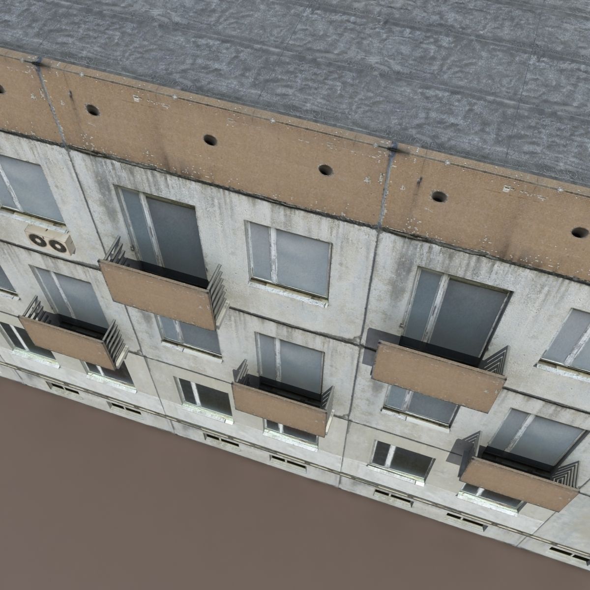 Residential Building 7 Low-poly 3D model_5