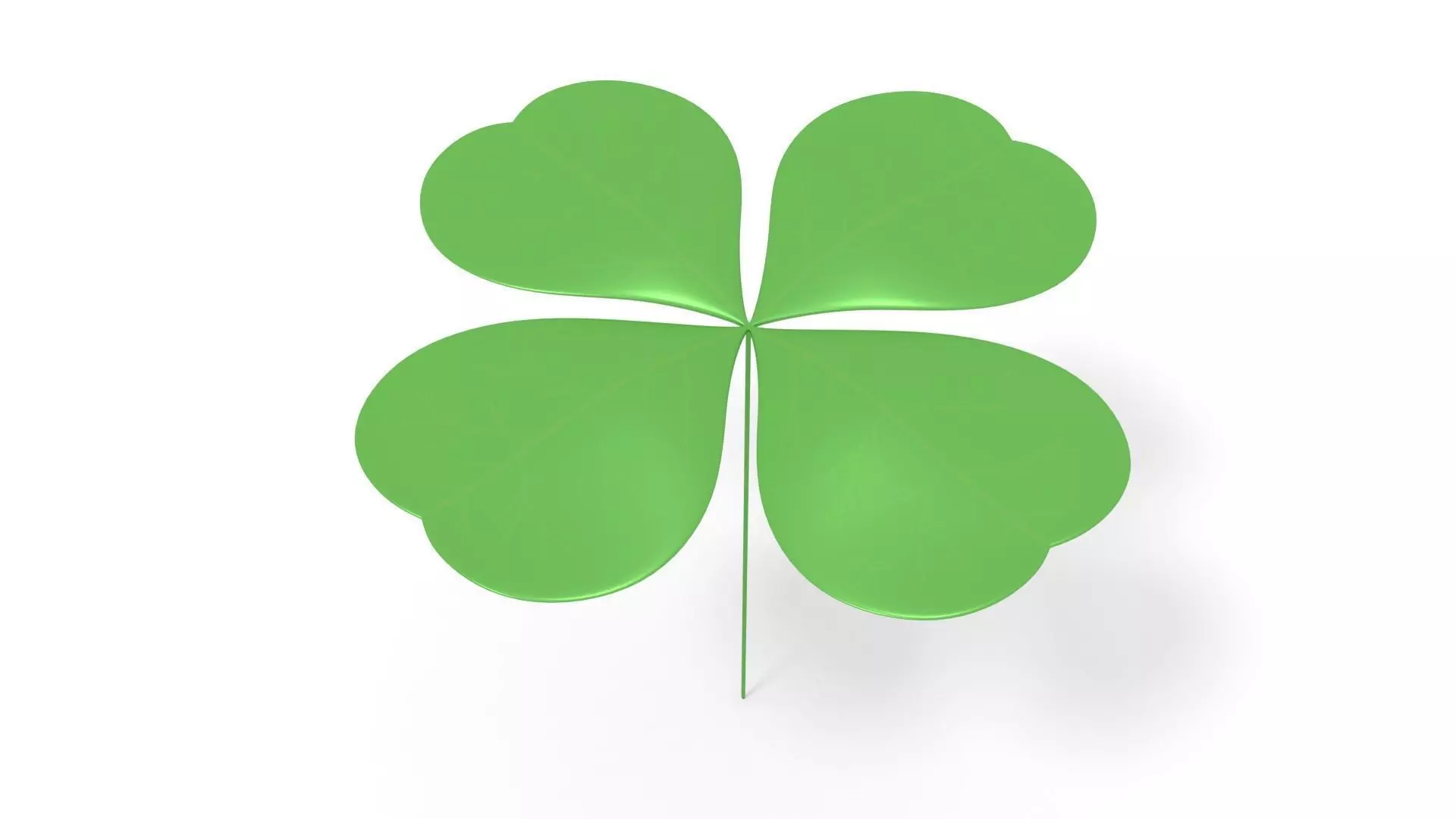 Four Leaf Clover with Shapes 3D model_0