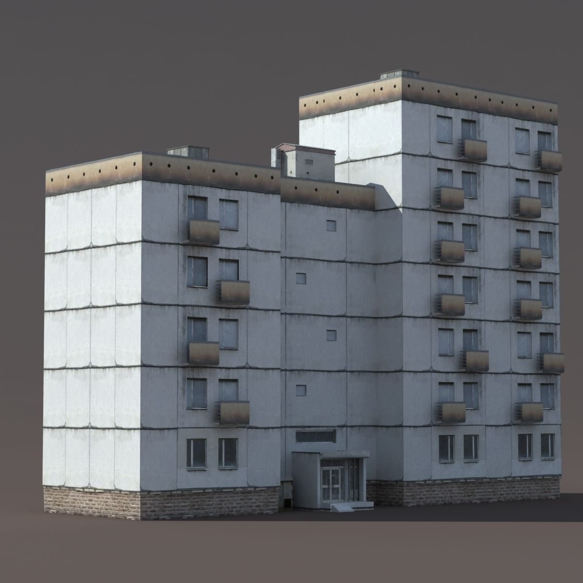 Residential Building 9 Low-poly 3D model_4