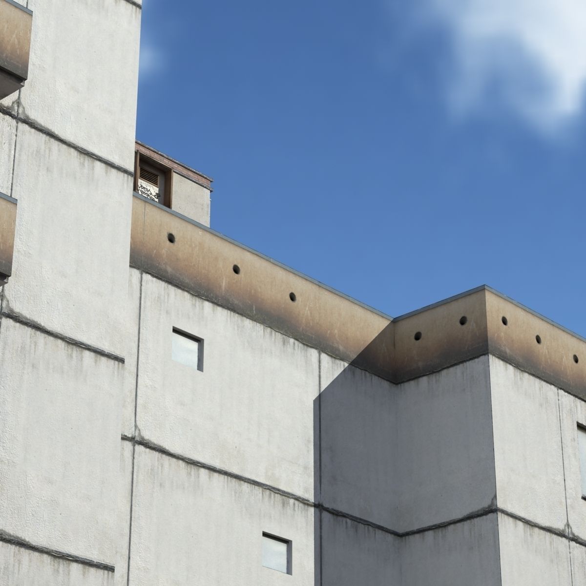 Residential Building 9 Low-poly 3D model_1