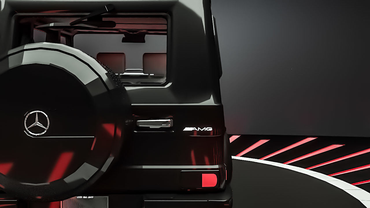 MERCEDES G-CLASS BLACK Low-poly 3D model_1