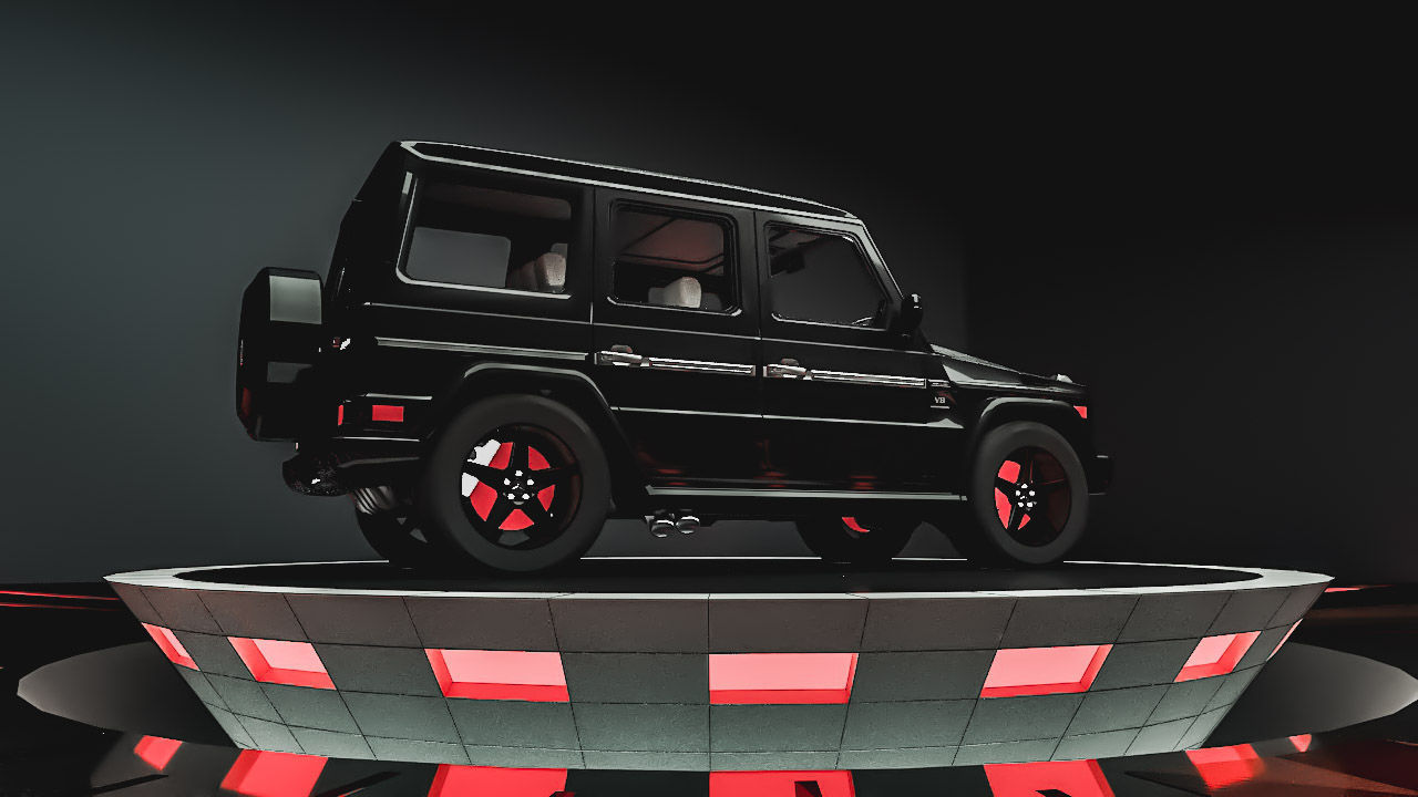 MERCEDES G-CLASS BLACK Low-poly 3D model_3