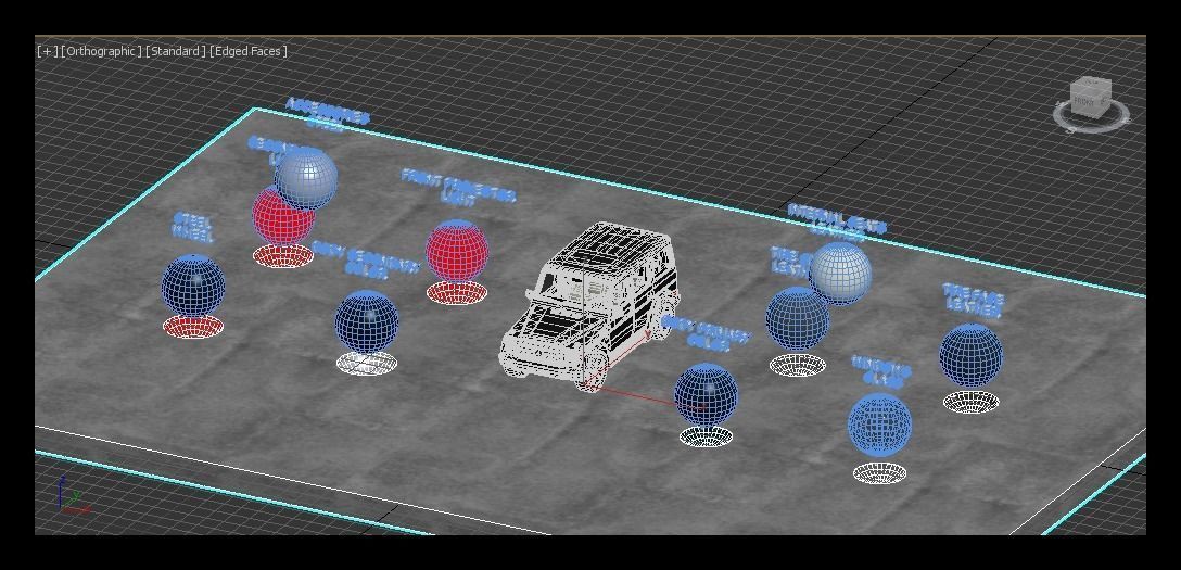MERCEDES G-CLASS BLACK Low-poly 3D model_10