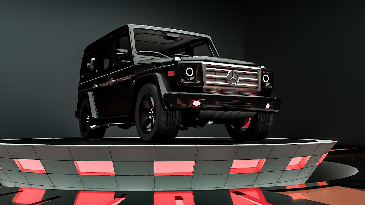 MERCEDES G-CLASS BLACK Low-poly 3D model_2