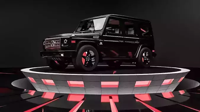 MERCEDES G-CLASS BLACK Low-poly 3D model