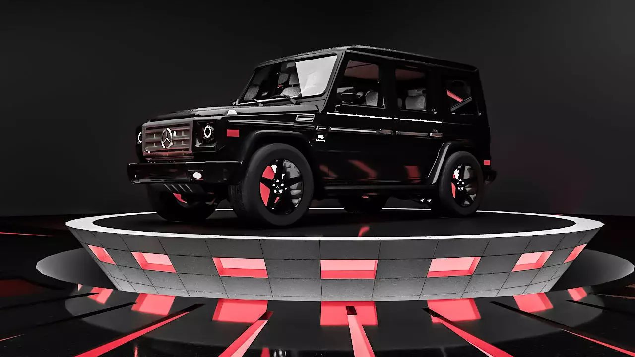 MERCEDES G-CLASS BLACK Low-poly 3D model_0