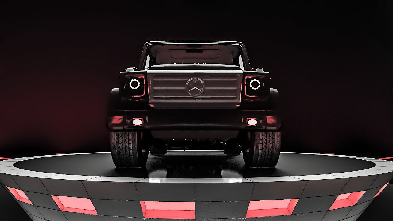 MERCEDES G-CLASS BLACK Low-poly 3D model_4