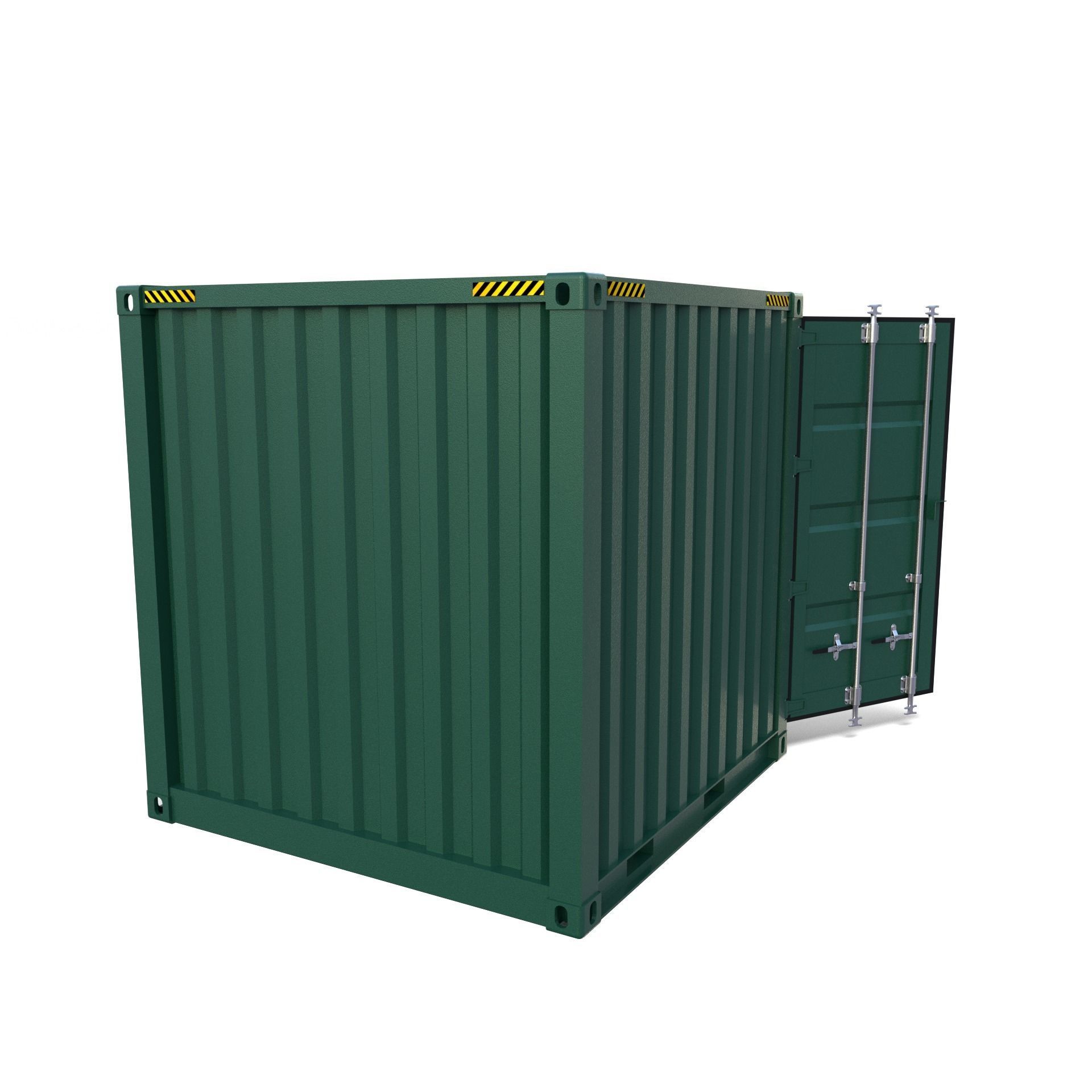 8ft Shipping Container 3D model_9