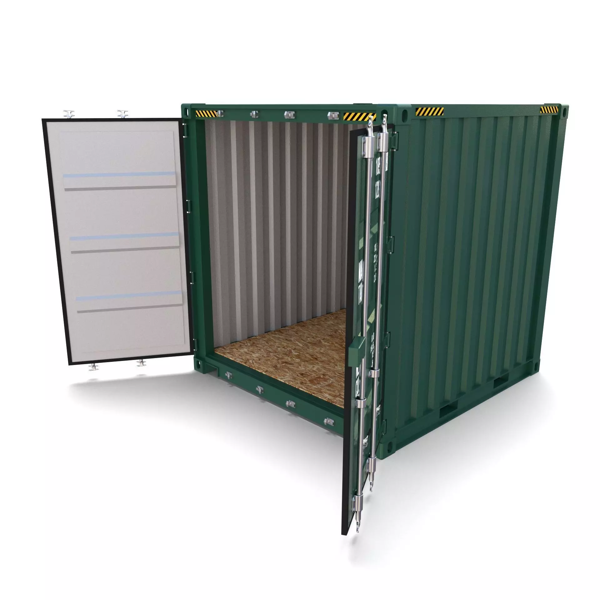8ft Shipping Container 3D model_0