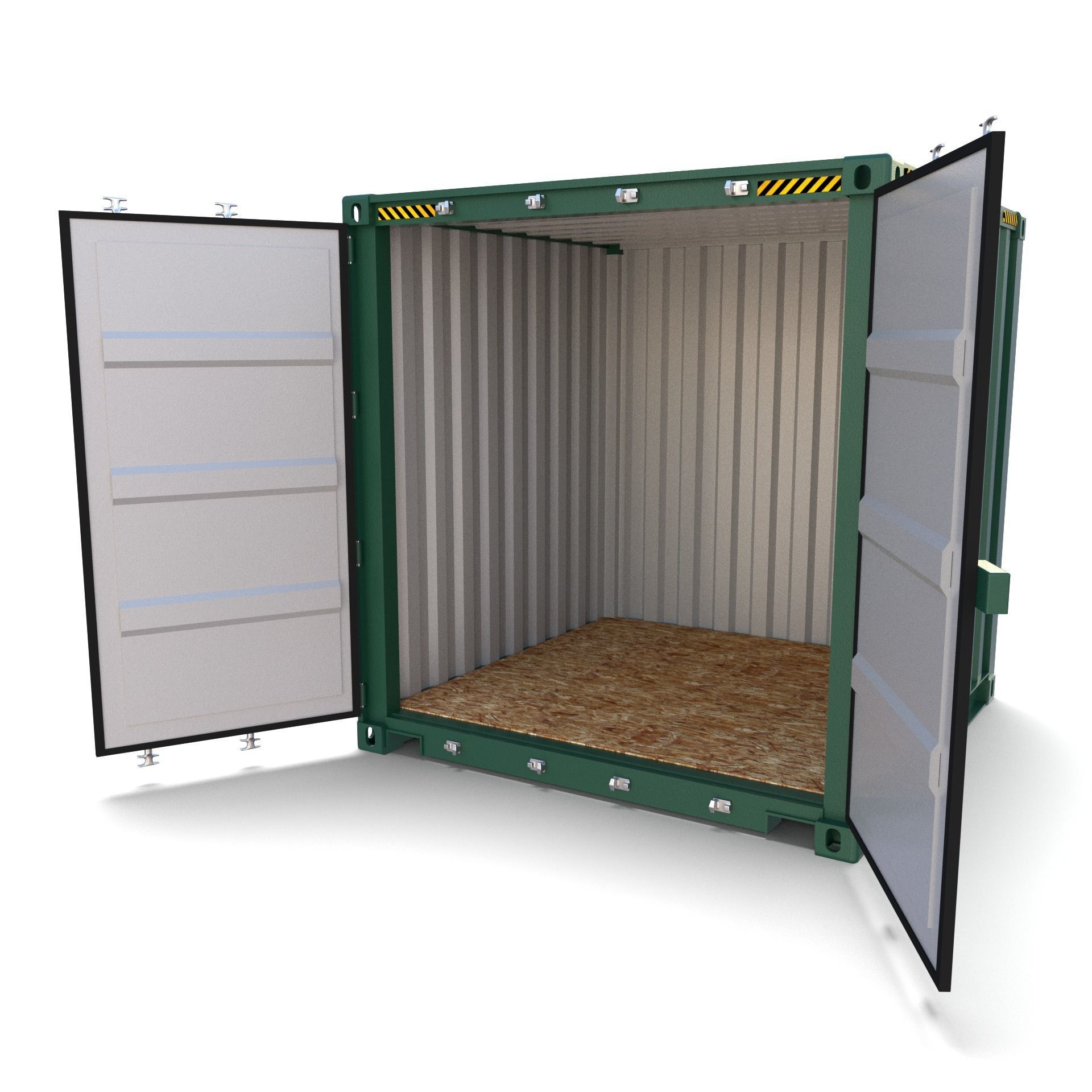8ft Shipping Container 3D model_11