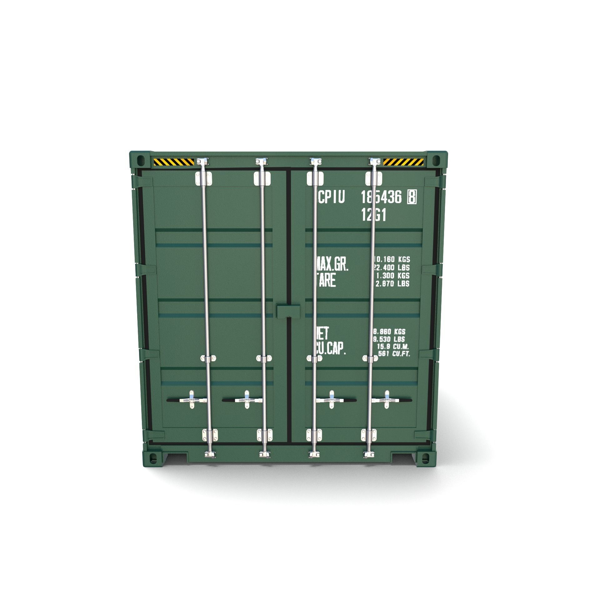 10ft Shipping Container 3D model_6