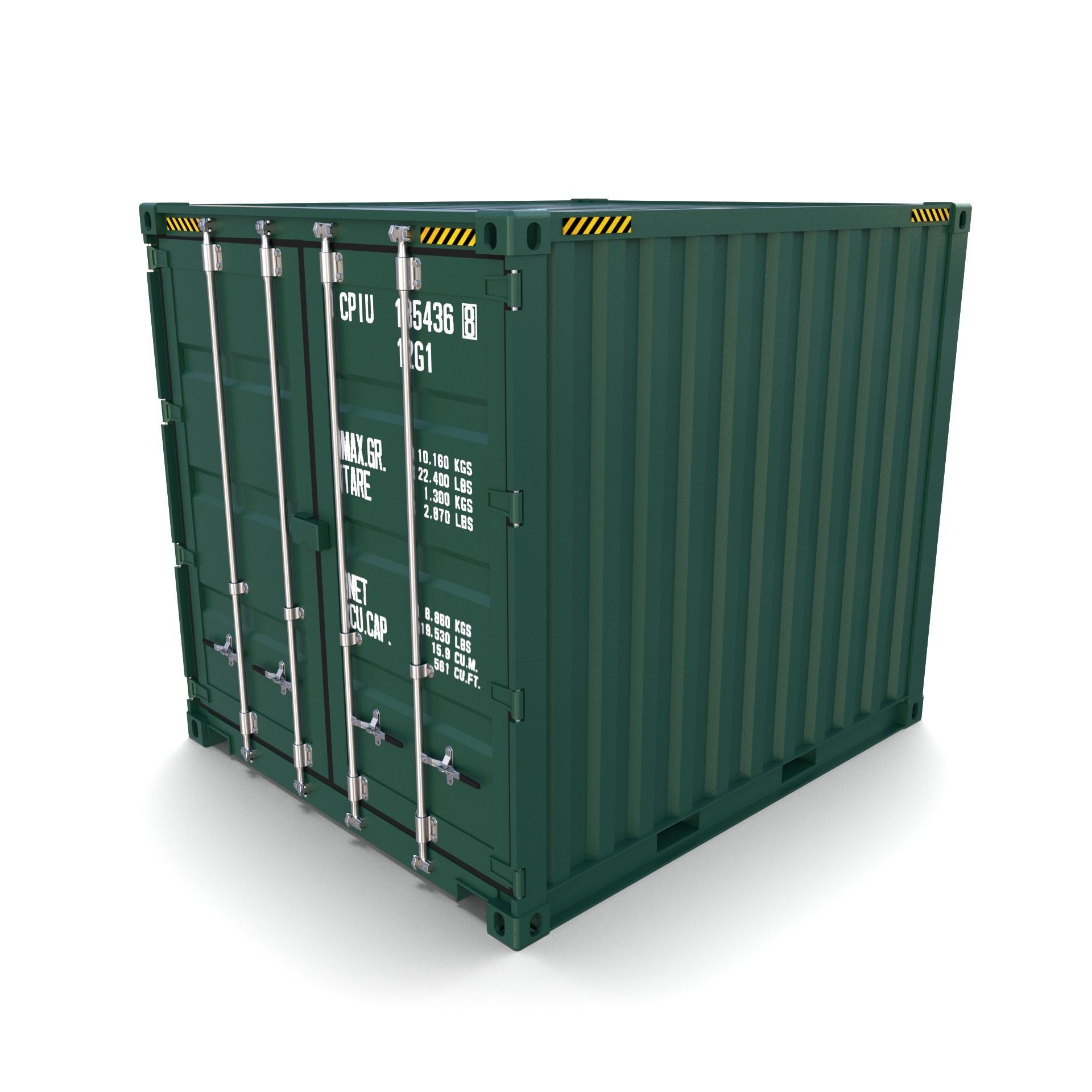 10ft Shipping Container 3D model_10