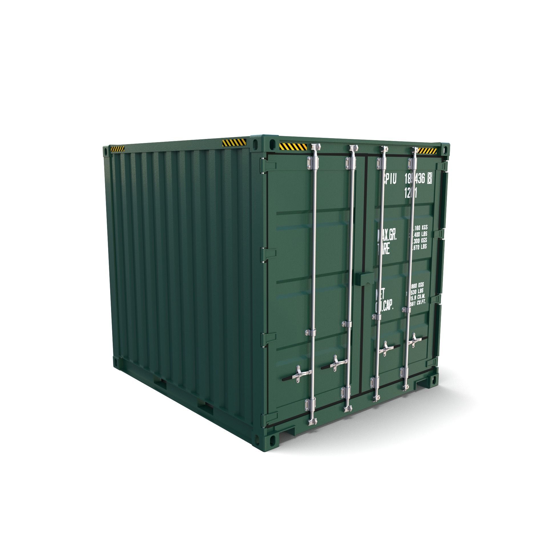 10ft Shipping Container 3D model_5