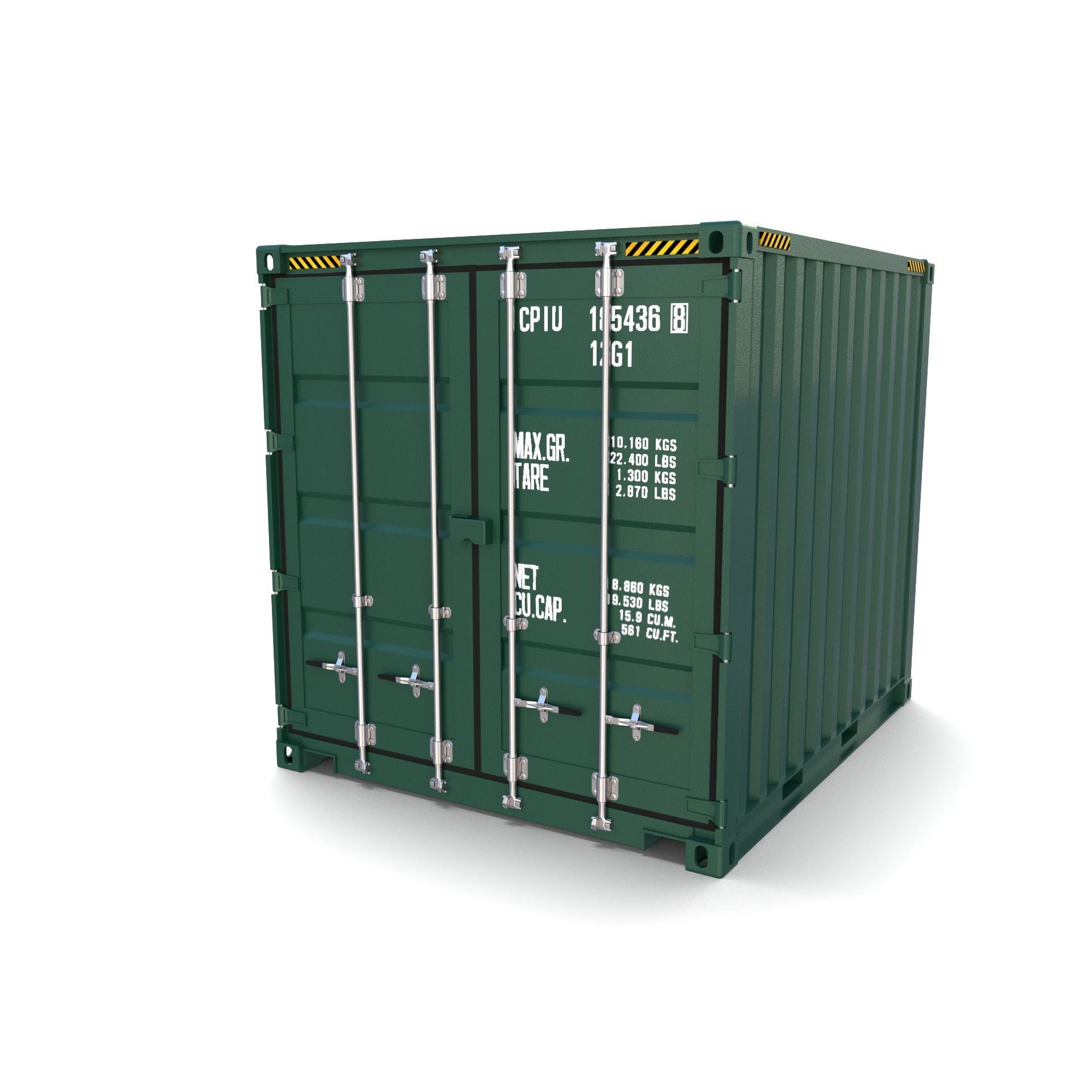 10ft Shipping Container 3D model_3