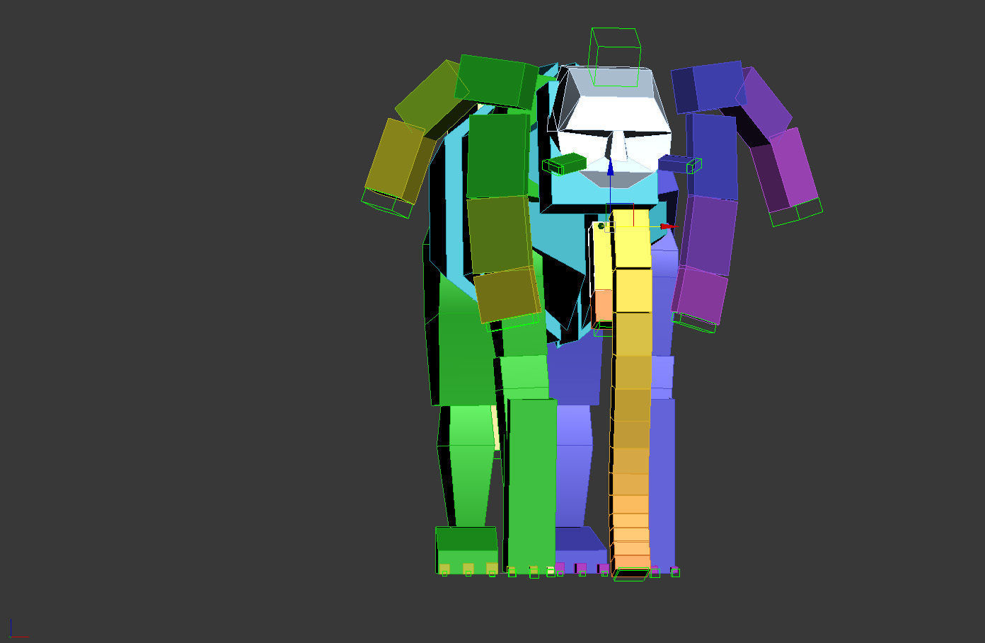 Elephant Rig -Maya- Max Low-poly 3D model_15