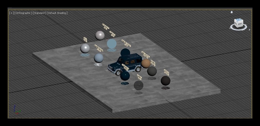 MERCEDES G-CLASS -BLUE- Low-poly 3D model_7