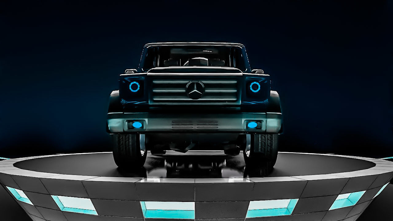 MERCEDES G-CLASS -BLUE- Low-poly 3D model_1