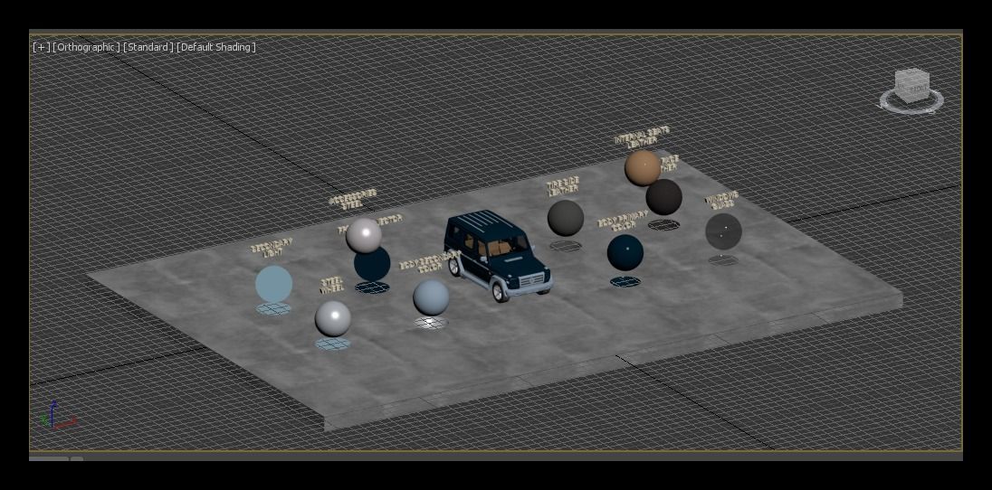 MERCEDES G-CLASS -BLUE- Low-poly 3D model_8