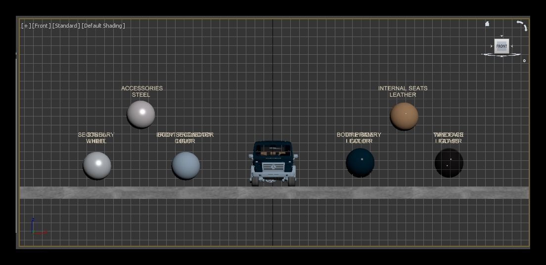 MERCEDES G-CLASS -BLUE- Low-poly 3D model_6