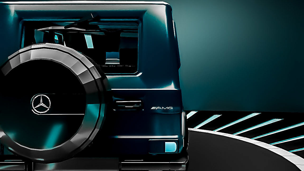 MERCEDES G-CLASS -BLUE- Low-poly 3D model_3