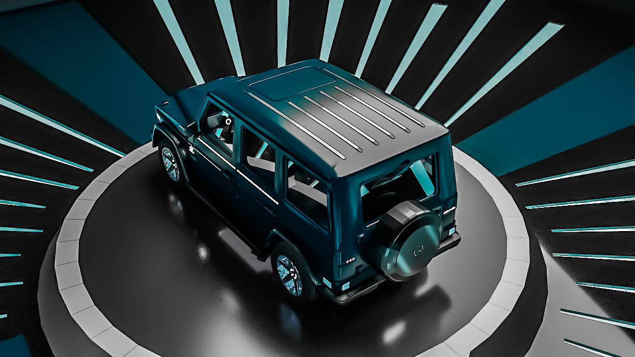 MERCEDES G-CLASS -BLUE- Low-poly 3D model_5