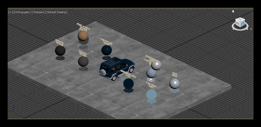 MERCEDES G-CLASS -BLUE- Low-poly 3D model_9