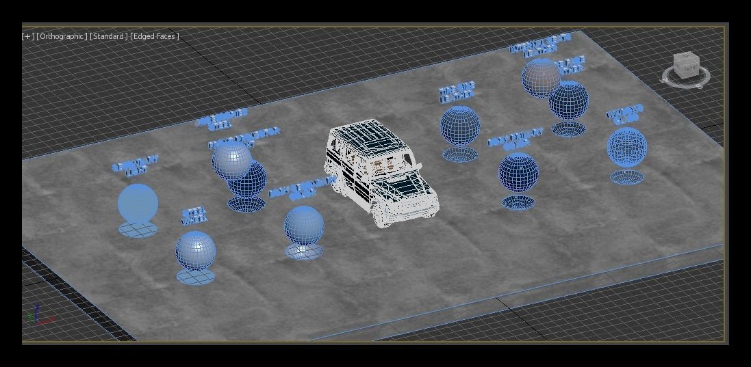 MERCEDES G-CLASS -BLUE- Low-poly 3D model_10