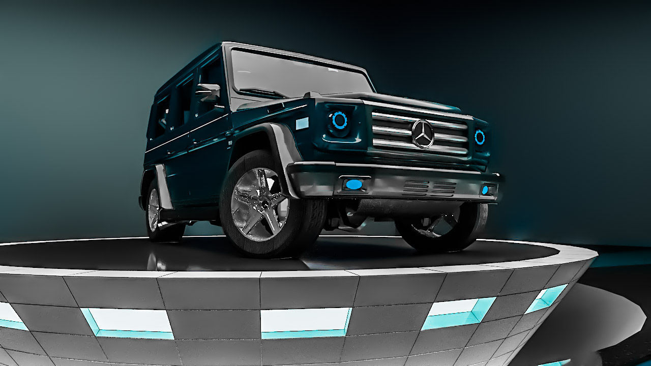MERCEDES G-CLASS -BLUE- Low-poly 3D model_2