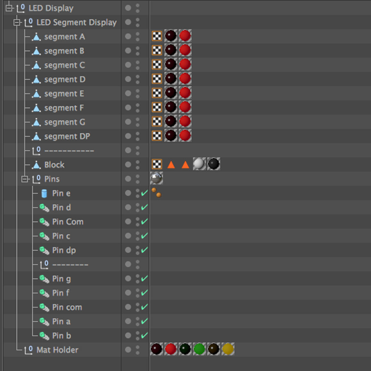 7-segment LED display Low-poly 3D model_5