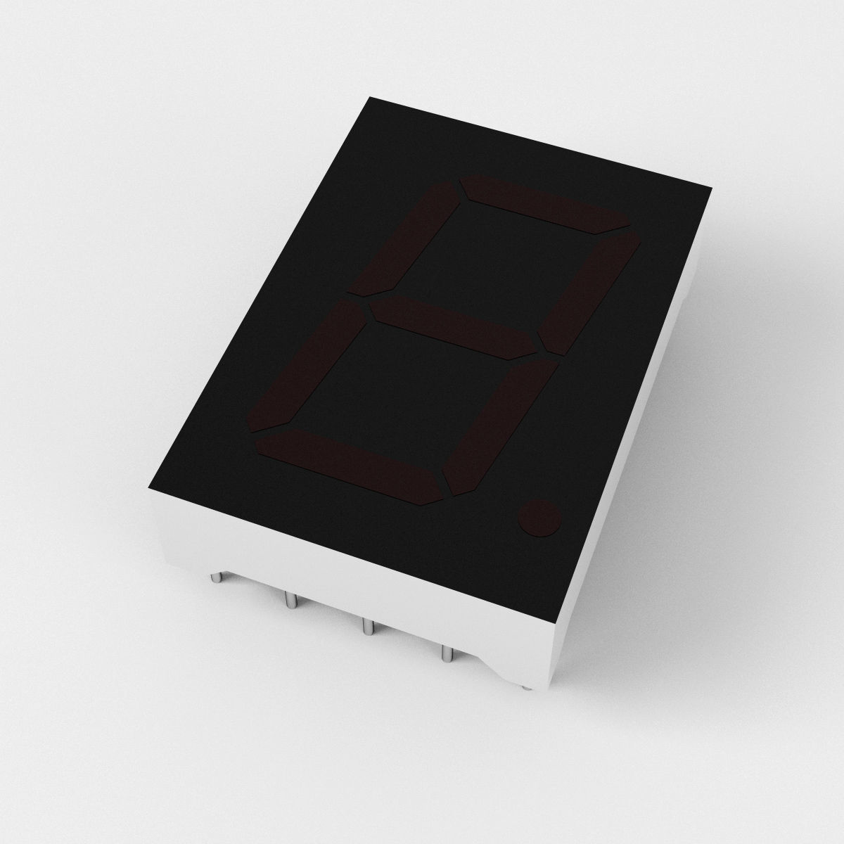 7-segment LED display Low-poly 3D model_4