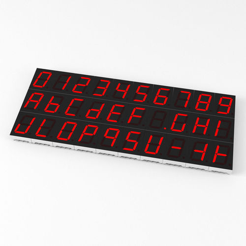 7-segment LED display Low-poly 3D model