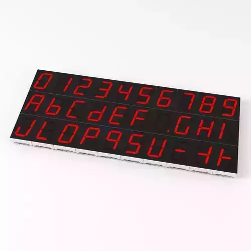 7-segment LED display Low-poly 3D model